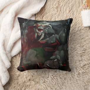 Infinite Crisis Doomsday Illustration Throw Pillow