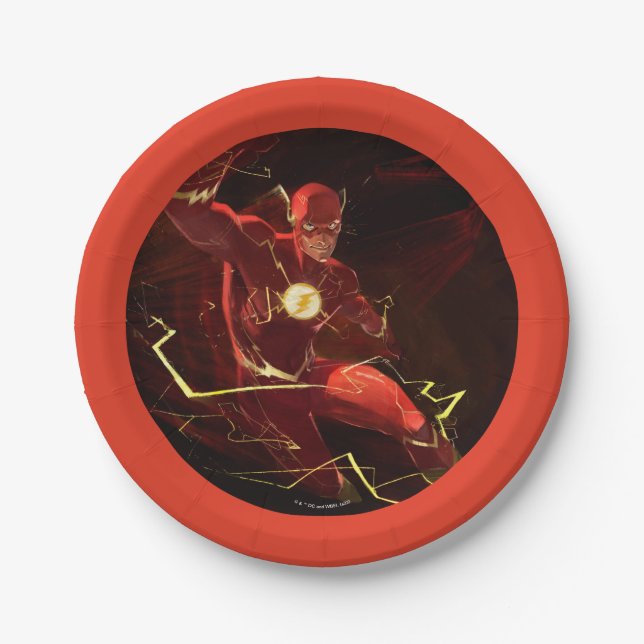 Infinite Crisis Flash Illustration Paper Plate (Front)