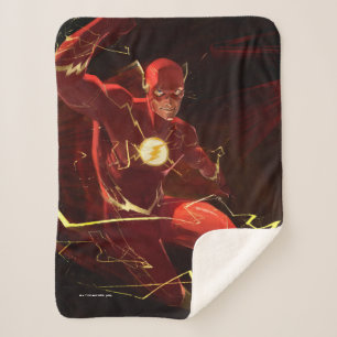 Infinite Crisis Flash Illustration Sherpa Blanket