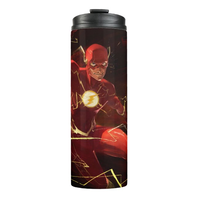 Infinite Crisis Flash Illustration Thermal Tumbler (Front)