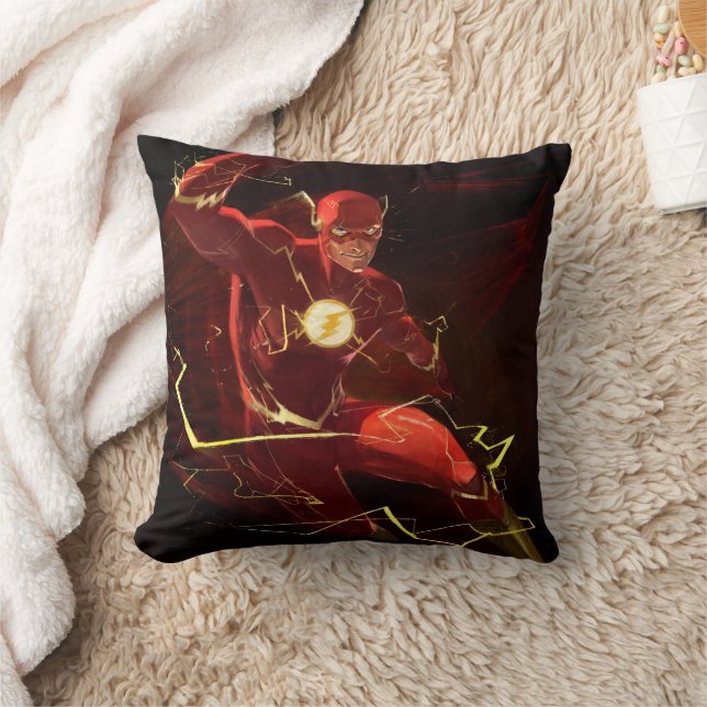 Infinite Crisis Flash Illustration Throw Pillow (Blanket)