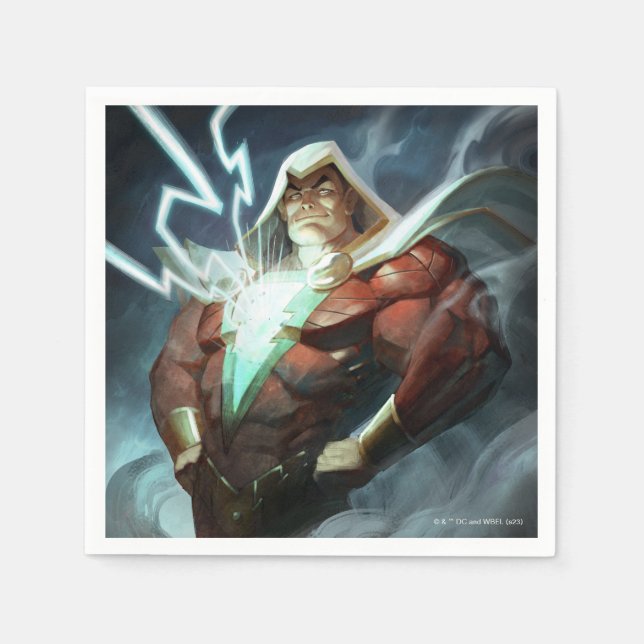 Infinite Crisis Shazam Illustration Napkin (Front)