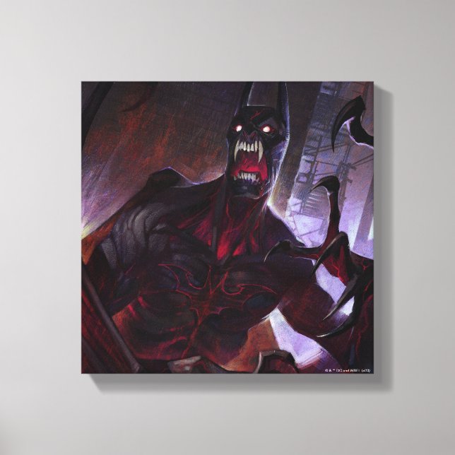 Infinite Crisis Vampire Batman Illustration Canvas Print (Front)