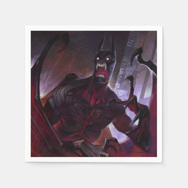 Infinite Crisis Vampire Batman Illustration Napkin (Front)
