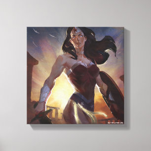 Infinite Crisis Wonder Woman Illustration Canvas Print