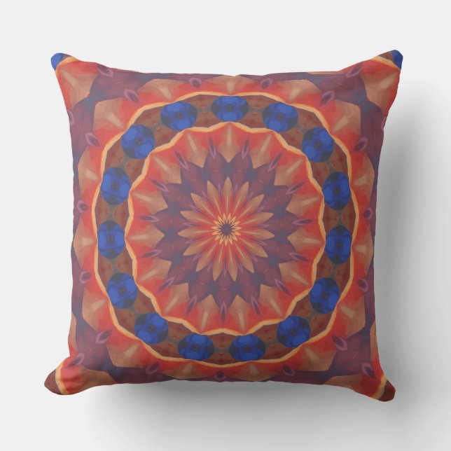 Infinite Diversities Mandala Throw Pillow (Front)