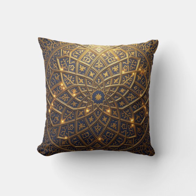 Infinite Geometry – Islamic Geometric Pattern  Throw Pillow (Front)