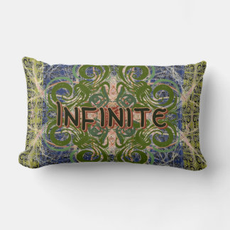 Infinite - Green Abstract by Alexandra Cook Lumbar Pillow