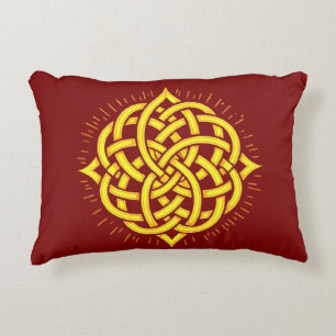 Infinite Harmony: Sacred Mandala Celtic Symbol Art Accent Pillow