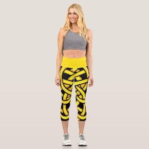 Infinite Harmony: Sacred Mandala Celtic Symbol Art Capri Leggings
