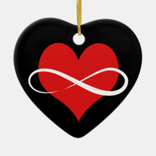 Infinite Heart Ceramic Ornament (Front)