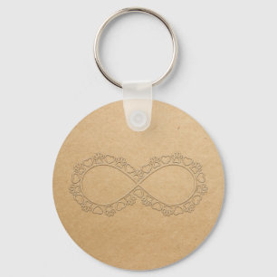Infinite Love Dog Paw Print Keychain