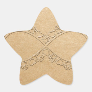Infinite Love Dog Paw Print Star Sticker
