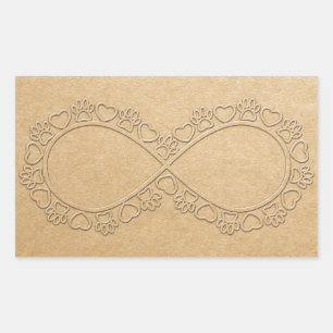 Infinite Love Dog Paw Print Sticker