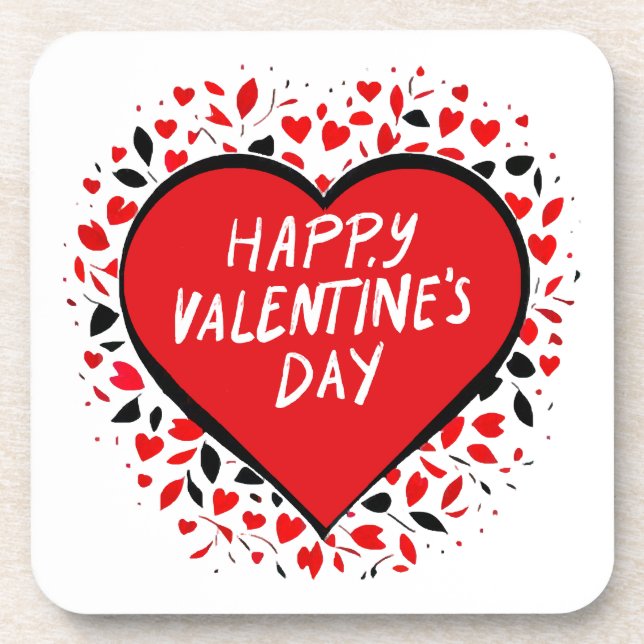 Infinite Love on Valentine's Day Coaster (Front)
