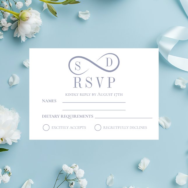 Infinité Minimaliste Poudre Bleu RSVP (Infinity Minimalist Powder Blue RSVP
)