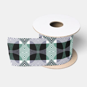 Infinite Mirage of Four-Petal Glass Shine Mandala Satin Ribbon