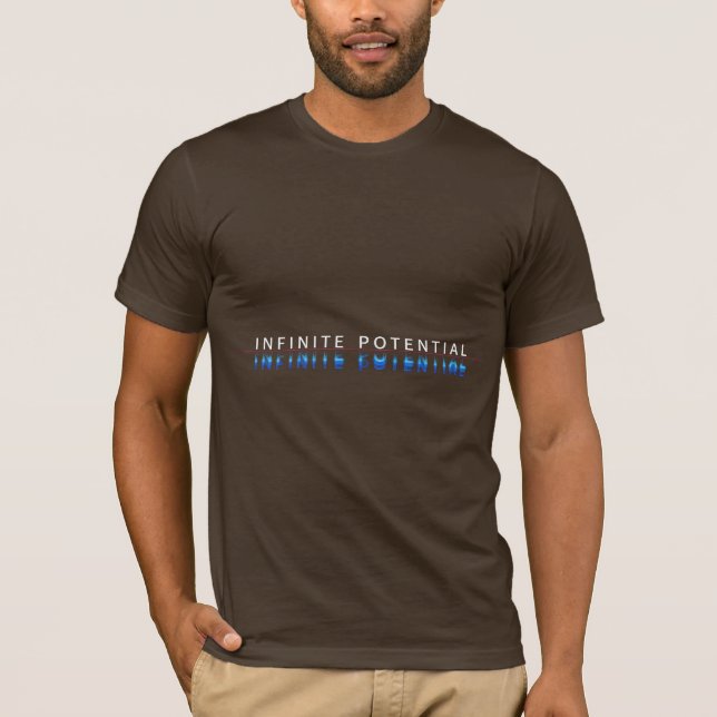 "Infinite Potential" Cyberpunk Glitch Tee (Front)