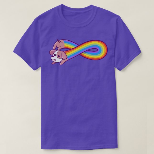 Infinite Rainbow Dog T-Shirt (Design Front)