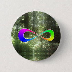 Infinite rainbow Forest 2 Inch Round Button