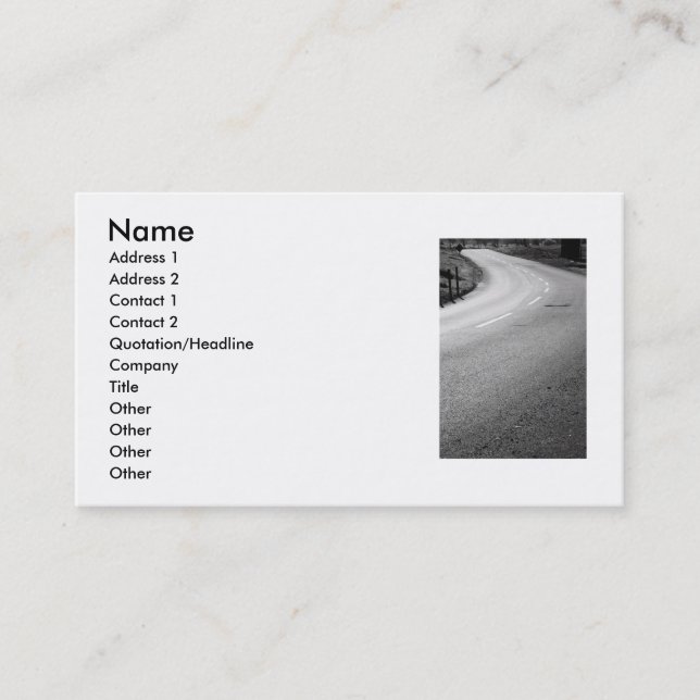Infinite Road Business Card (Front)