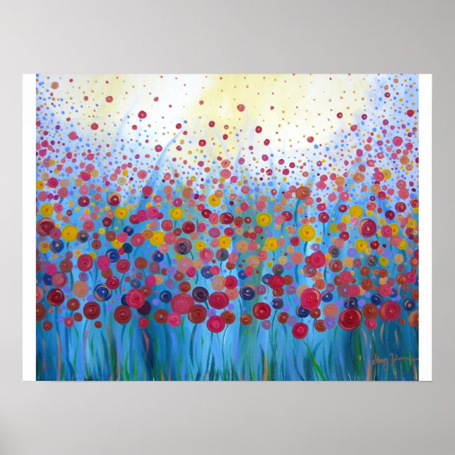 Infinite Romance Floral Poster Abstrait (Devant)