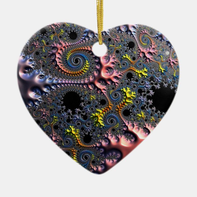 Infinite Spiral Realms Ceramic Ornament (Front)