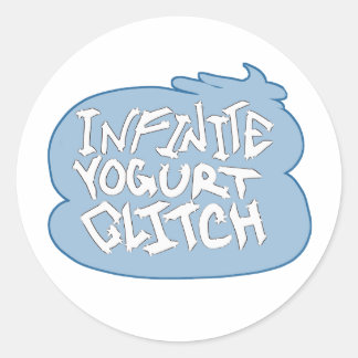 Infinite Yogurt Glitch (Blueberry) Classic Round Sticker
