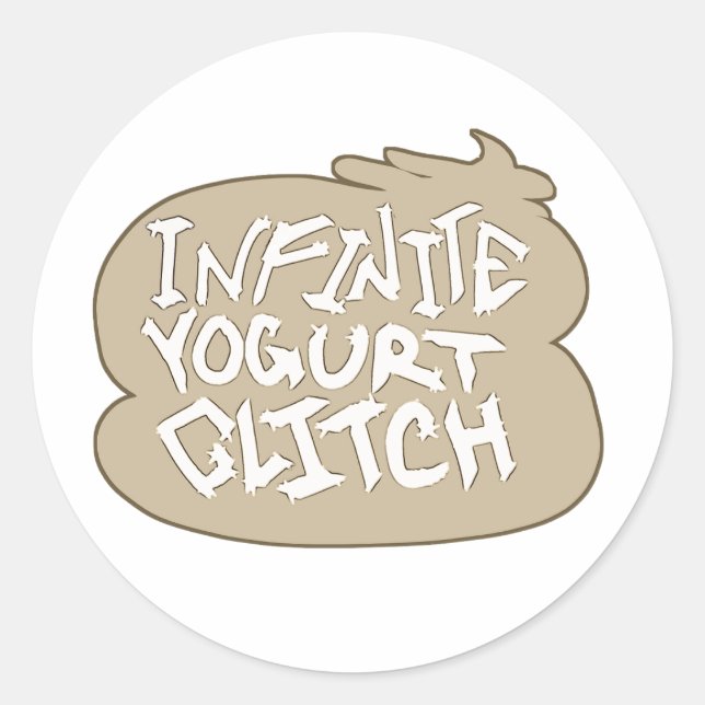 Infinite Yogurt Glitch (vanilla) Classic Round Sticker (Front)