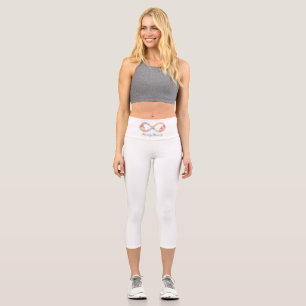 Infinitely Blooming – Pastel Infinity Symbol Capri Leggings