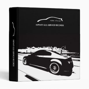 Infiniti G35 Coupe Service Records Binder Folder F