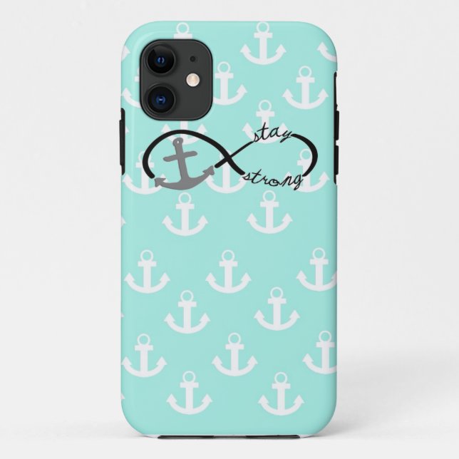 Infinity Anchor Stay Strong Collage Case-Mate iPhone Case (Back)