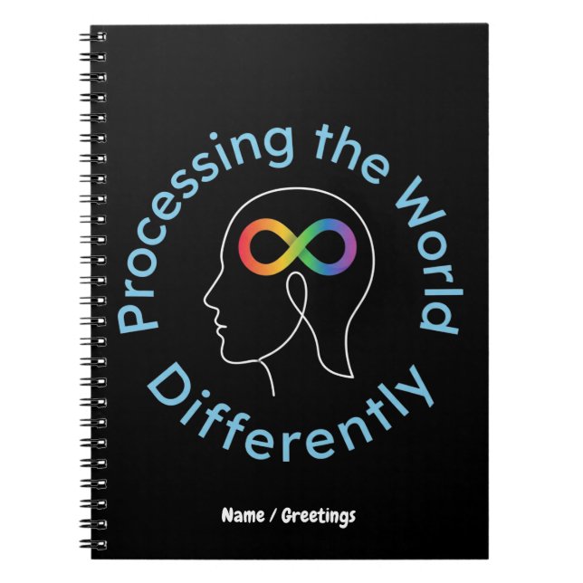Infinity Art Processing the World Differently Notebook (Front)
