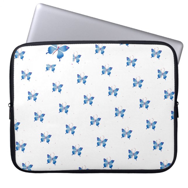 infinity Blue Butterflies: Symbol of Love Achempon Laptop Sleeve (Front)