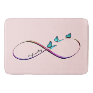 infinity butterflies bath mat