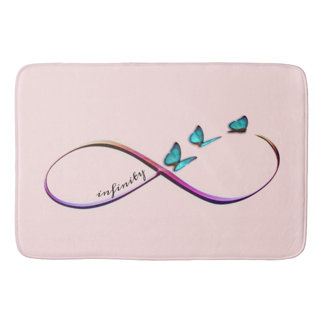infinity butterflies bath mat (Front)