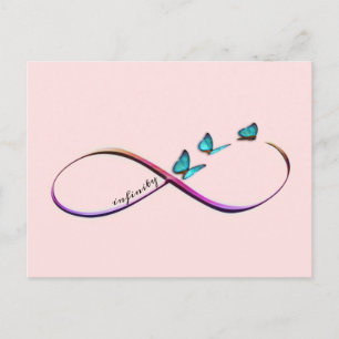 infinity butterflies postcard