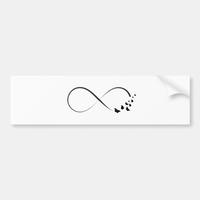 Infinity  butterfly symbol bumper sticker (Front)