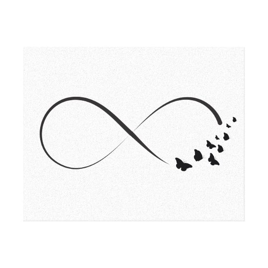 Download Infinity butterfly symbol canvas print | Zazzle.ca