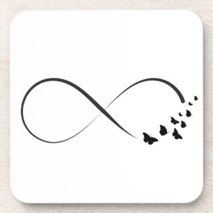 Infinity  butterfly symbol coaster