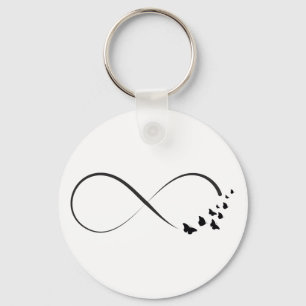 Infinity  butterfly symbol keychain
