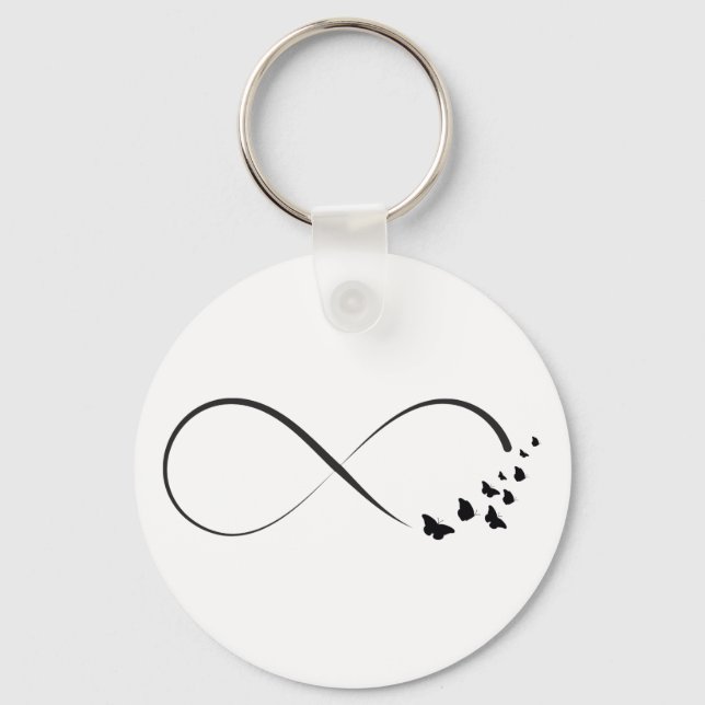 Infinity  butterfly symbol keychain (Front)