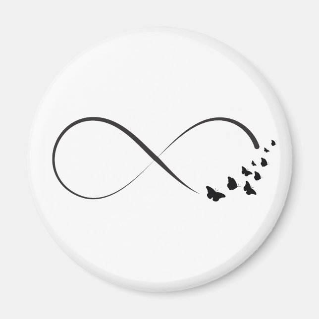 Infinity  butterfly symbol magnet (Front)