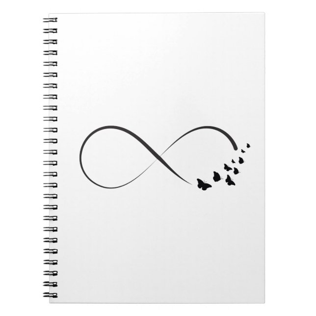 Infinity  butterfly symbol notebook (Front)