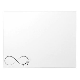 Infinity butterfly symbol notepad