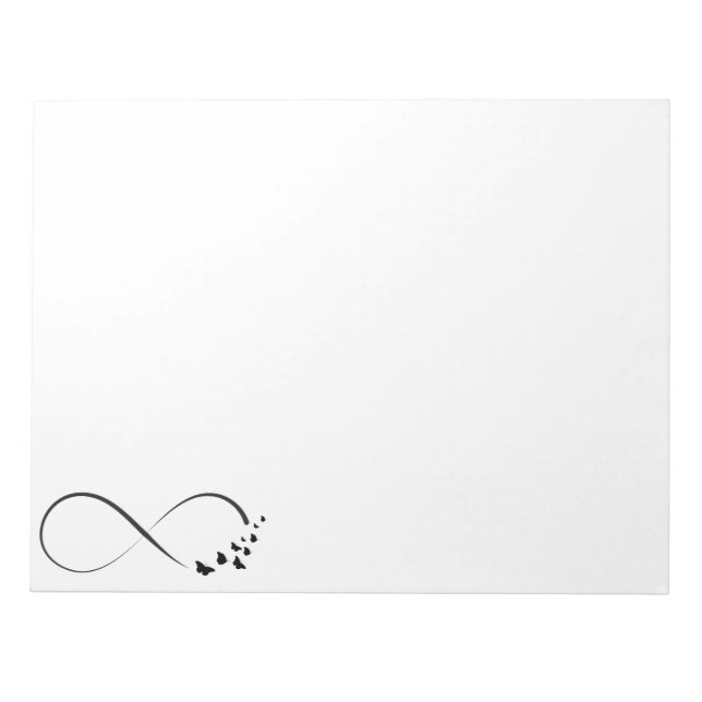 Infinity  butterfly symbol notepad (Front)