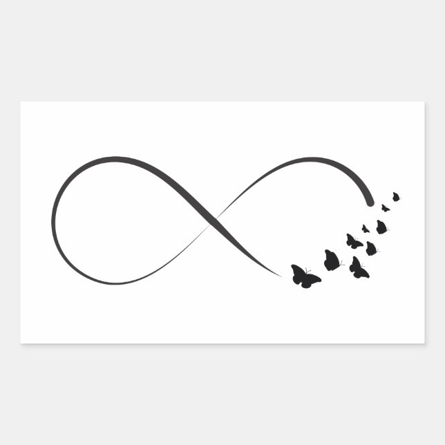 Infinity  butterfly symbol sticker (Front)