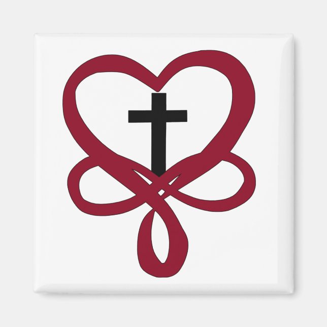 Infinity Christian Cross Magnet (Front)