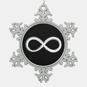 Infinity Geek Gifts Snowflake Pewter Christmas Ornament
