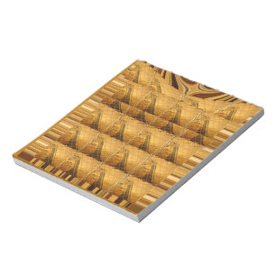 Infinity Golden Giraffe Animal Motif Art Print Notepad